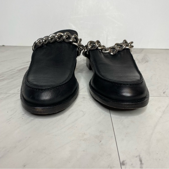 New! Free People Vida Black Leather Mule 10 - Picture 2 of 13